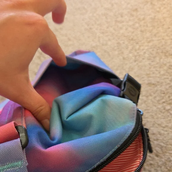 Herschel Supply Company Tie-Dye Pink & Blue Travel Duffel - Picture 8 of 12